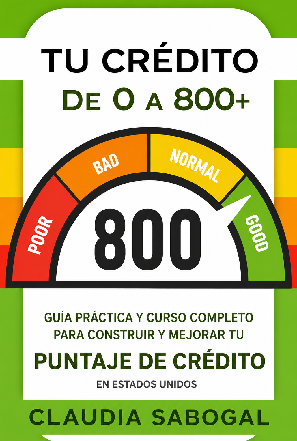 Tu Crédito de 0 a 800+ – Guía de Claudia Sabogal para construir y mejorar tu puntaje de crédito en Estados Unidos.